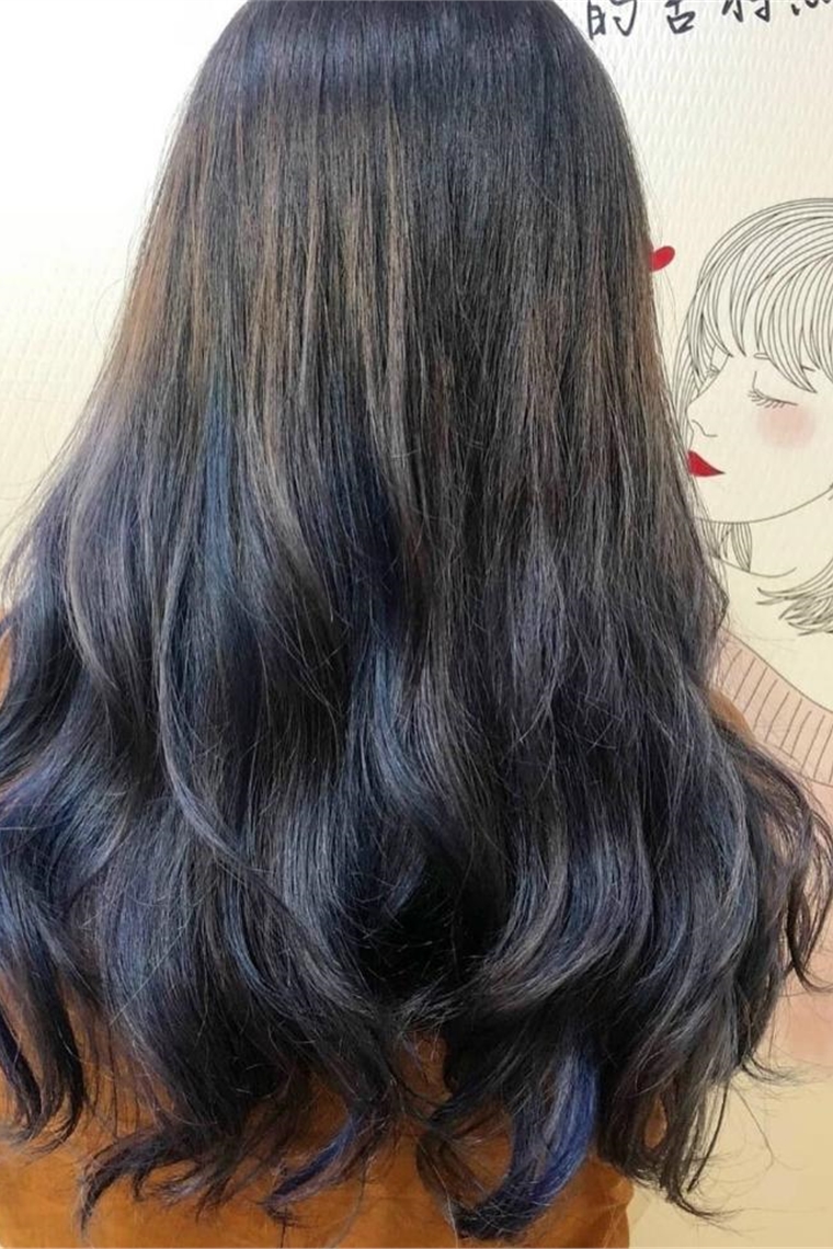 藍灰個性色調手刷染髮