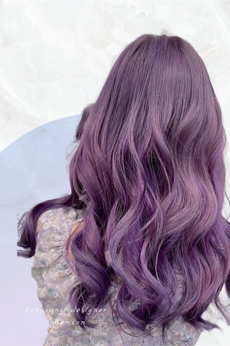紫色霧感紫藤浪漫髮色