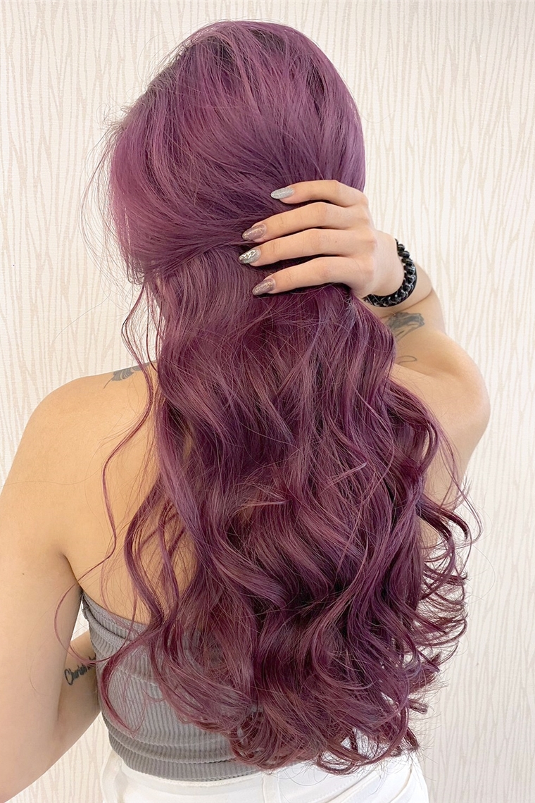 紫莓色系浪漫絕美髮色