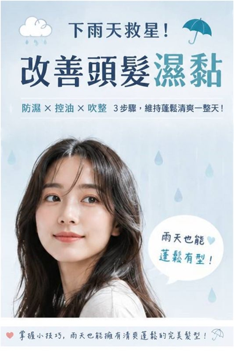 🌧️下雨救星☂️改善頭髮濕黏